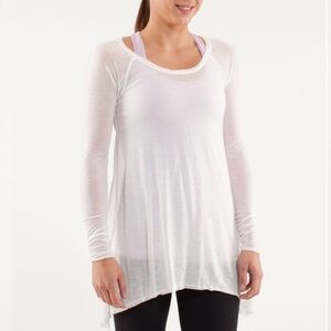 NWT Lululemon Post Bliss Long Sleeve Shirt lyocell silk blend size 6